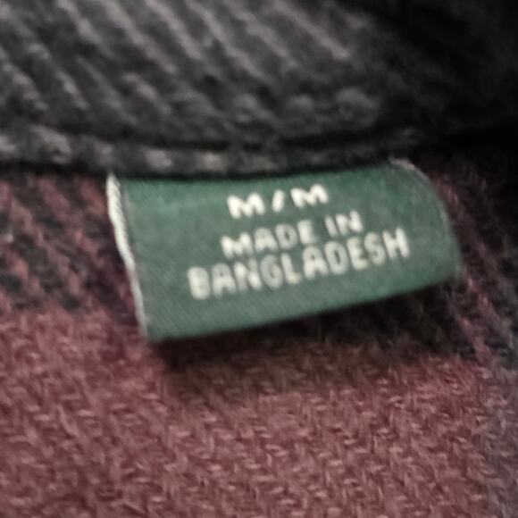 Orvis Flannel Shirt Jacket Men’s M Plaid Heavy Cotton Outdoor - Picture 3 of 7